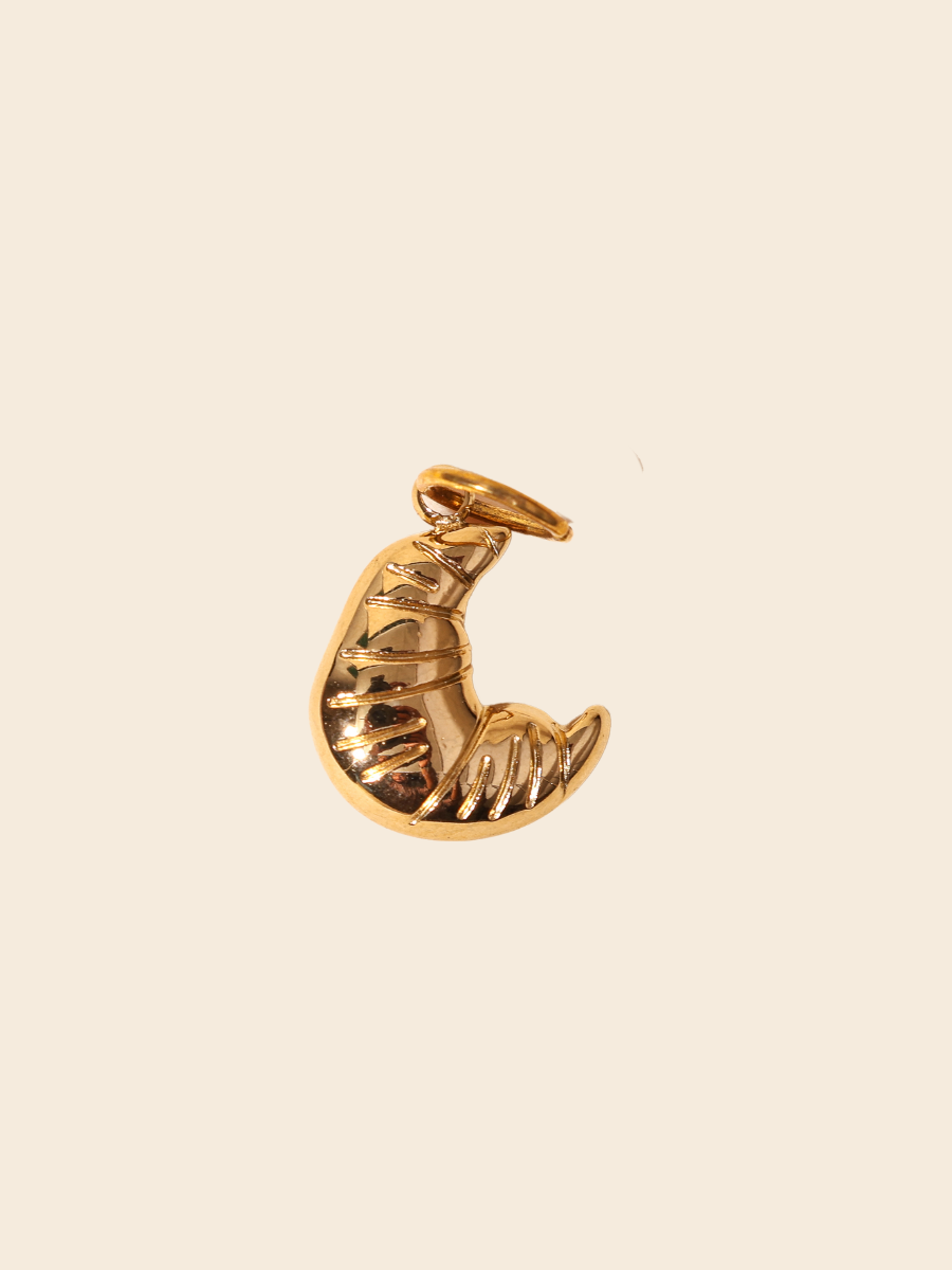 Golden Croissant Charm