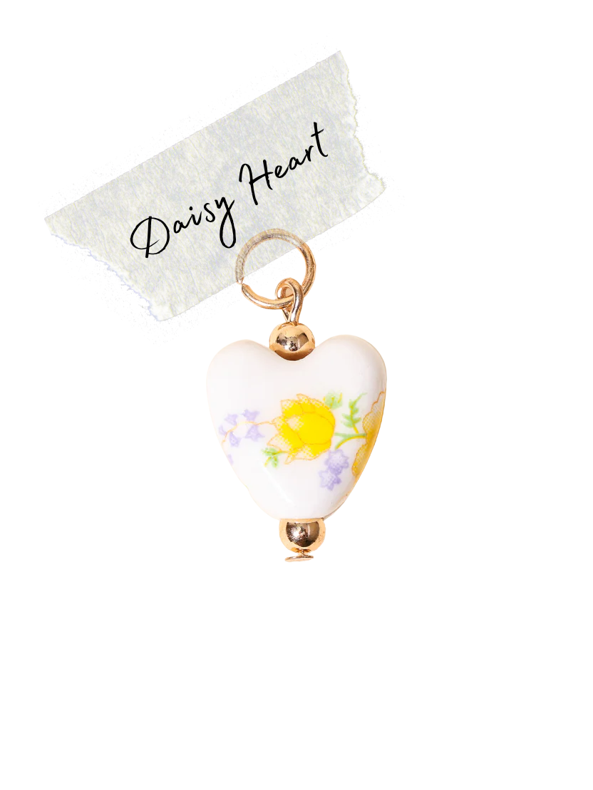 Daisy Heart Charm