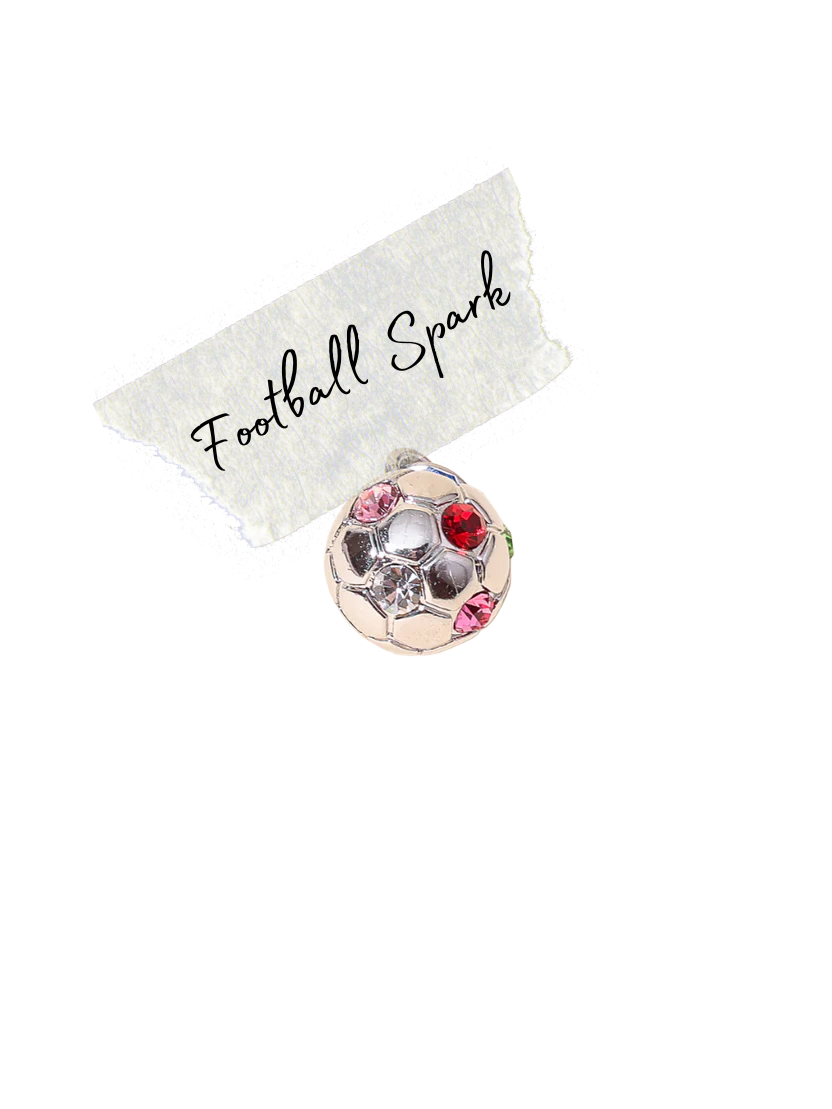 Multicolour Football Spark Charm