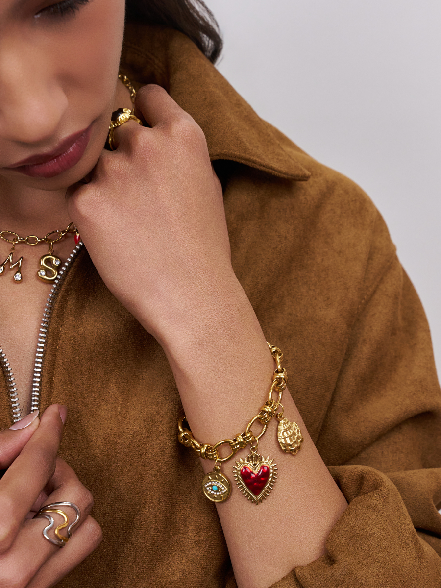 Sacred Heart Charm Bracelet