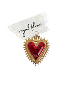 Royal Flame Heart Charm