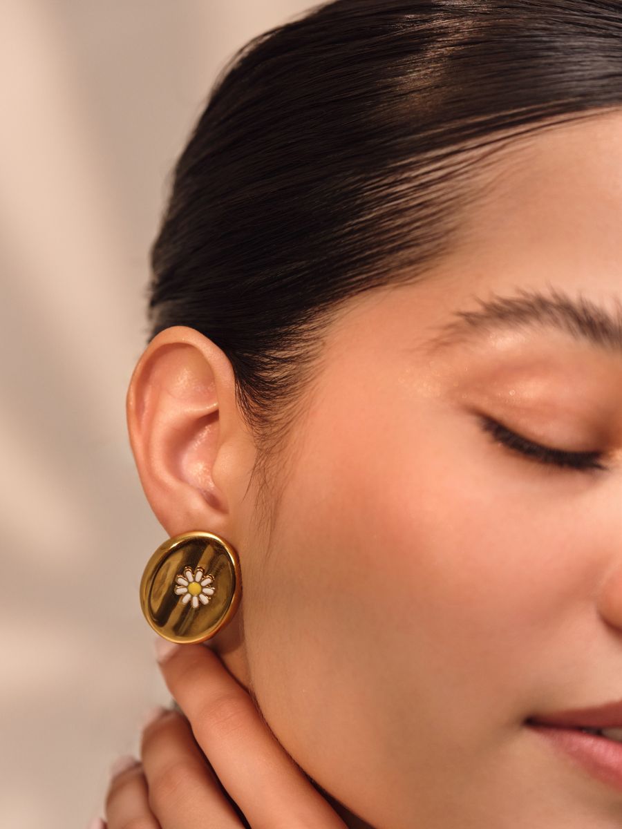 Flora Medallion Studs