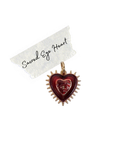 Crimson Sacred Eye Heart Charm