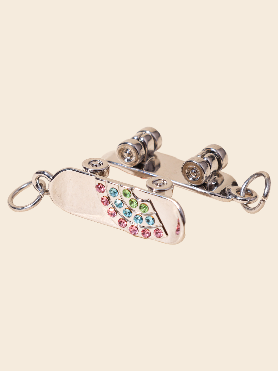 Rainbow Skateboard Charm