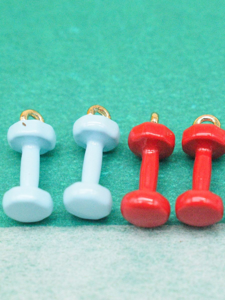 The Red Energy Dumbbell Charm