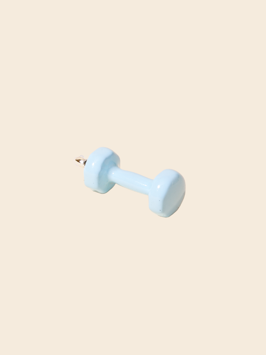 Blue Power Dumbbell Charm