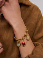 Royal Flame Heart Charm
