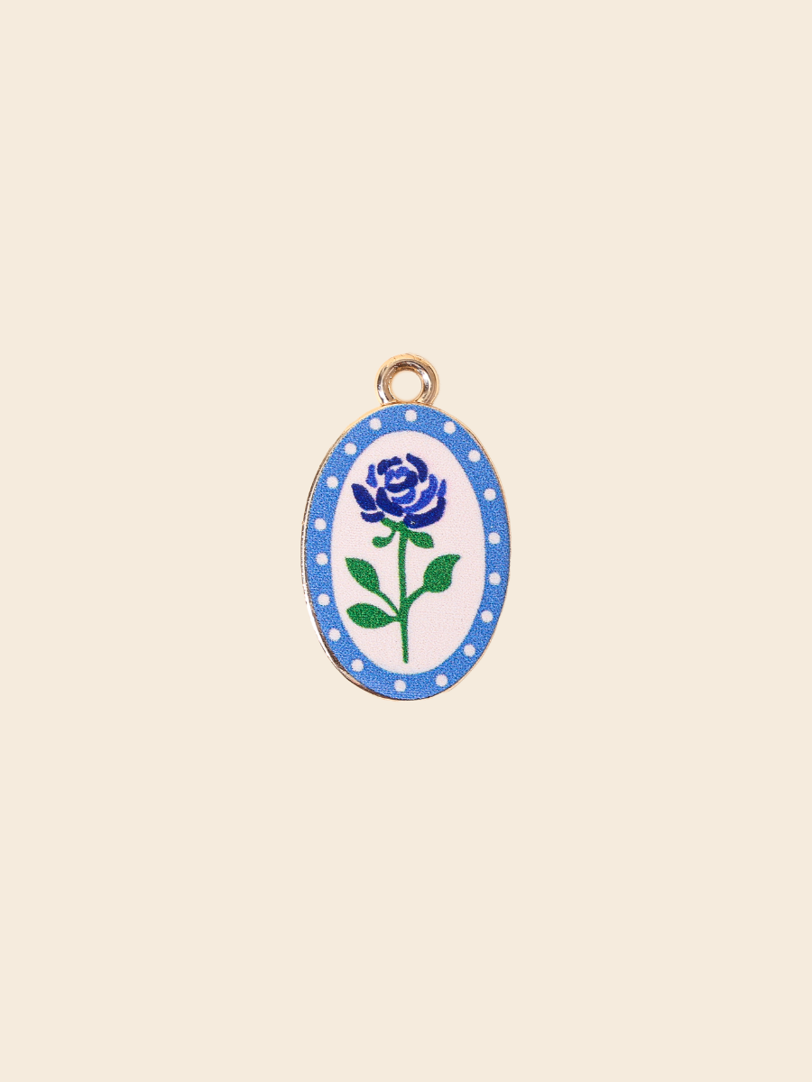 Blue Rose Charm