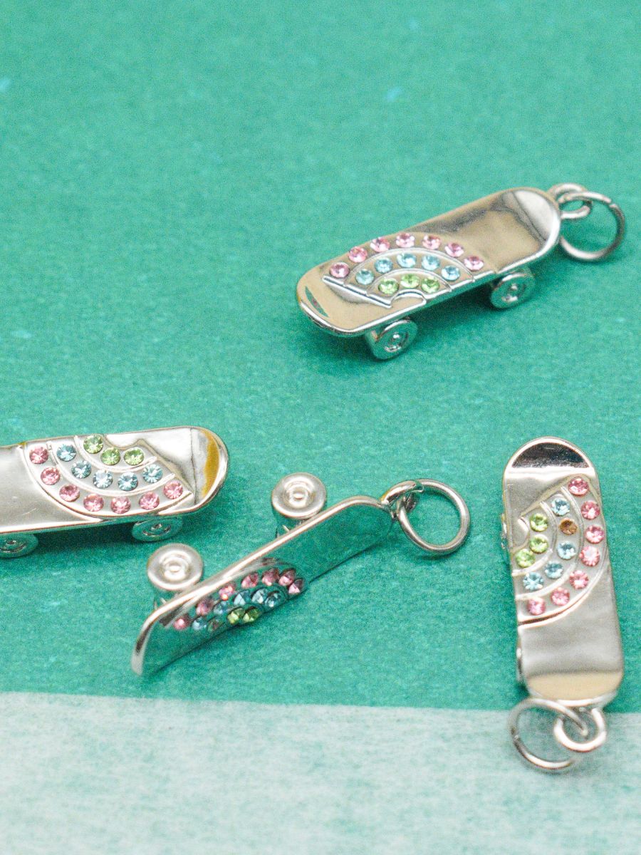 Rainbow Skateboard Charm