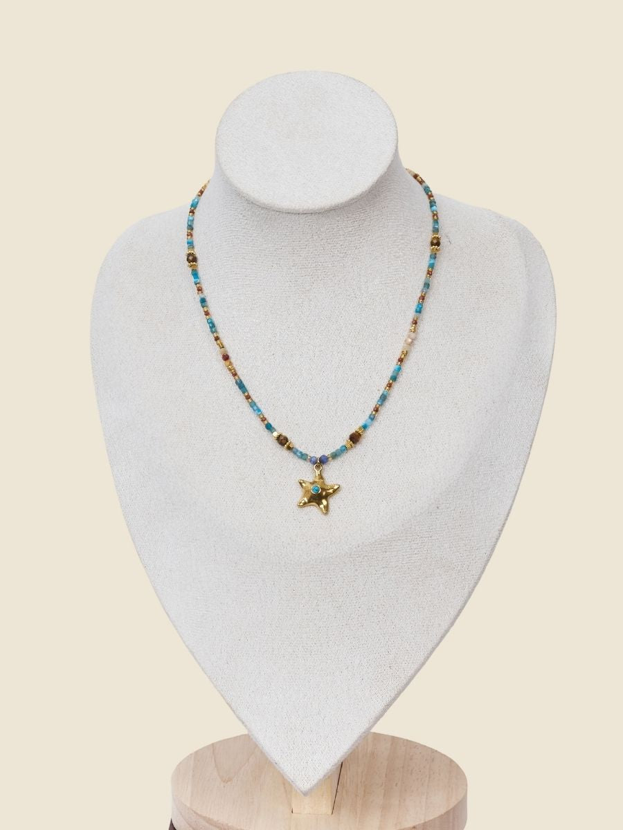 Star Bead Charm Necklace