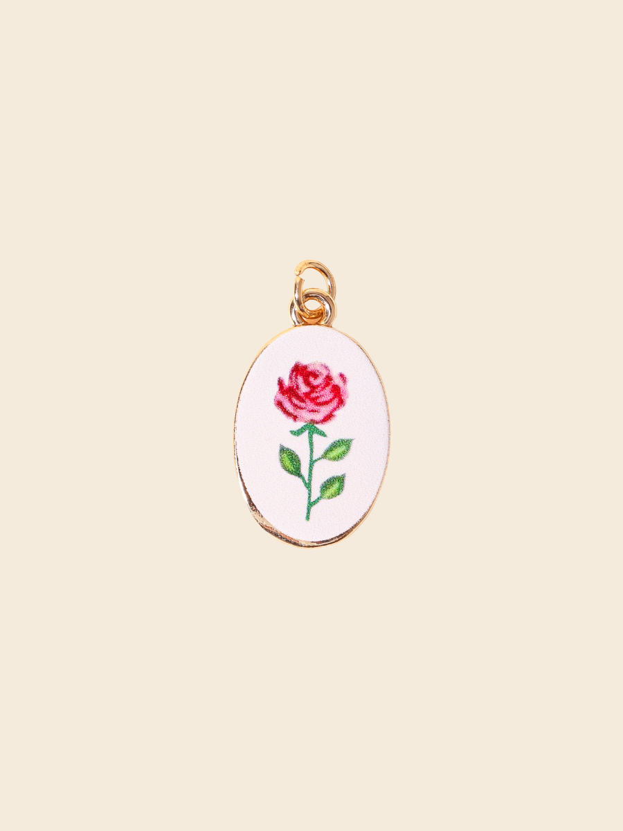 Eternal Rose Oval Charm