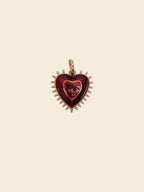 Crimson Sacred Eye Heart Charm