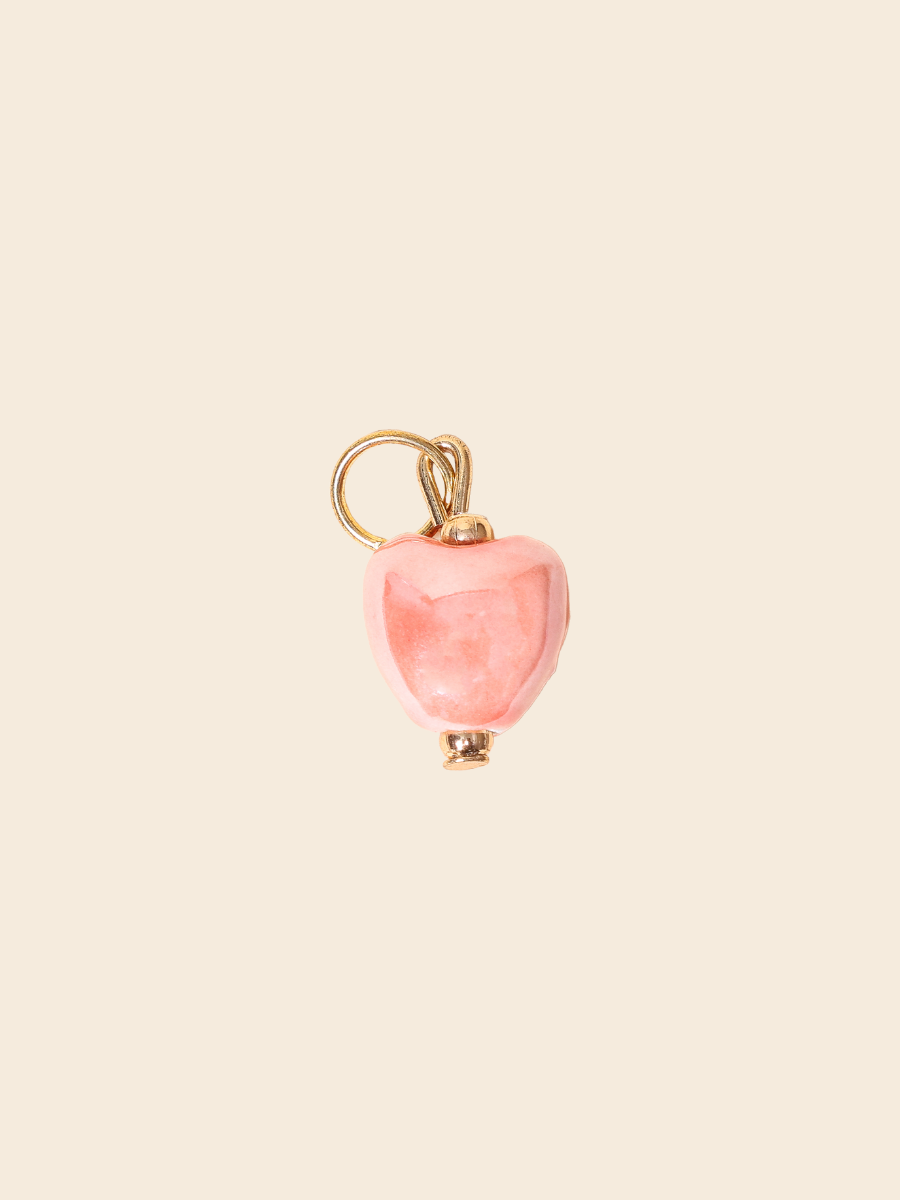 Peach Blush Heart Charm