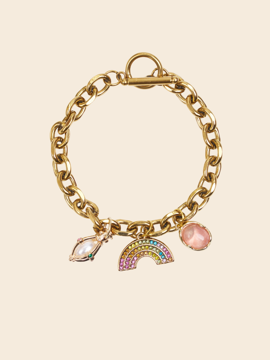 Rainbow Drift Charm Bracelet