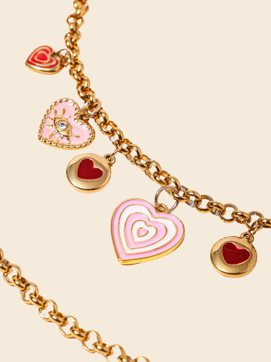 Retro Heart Charm