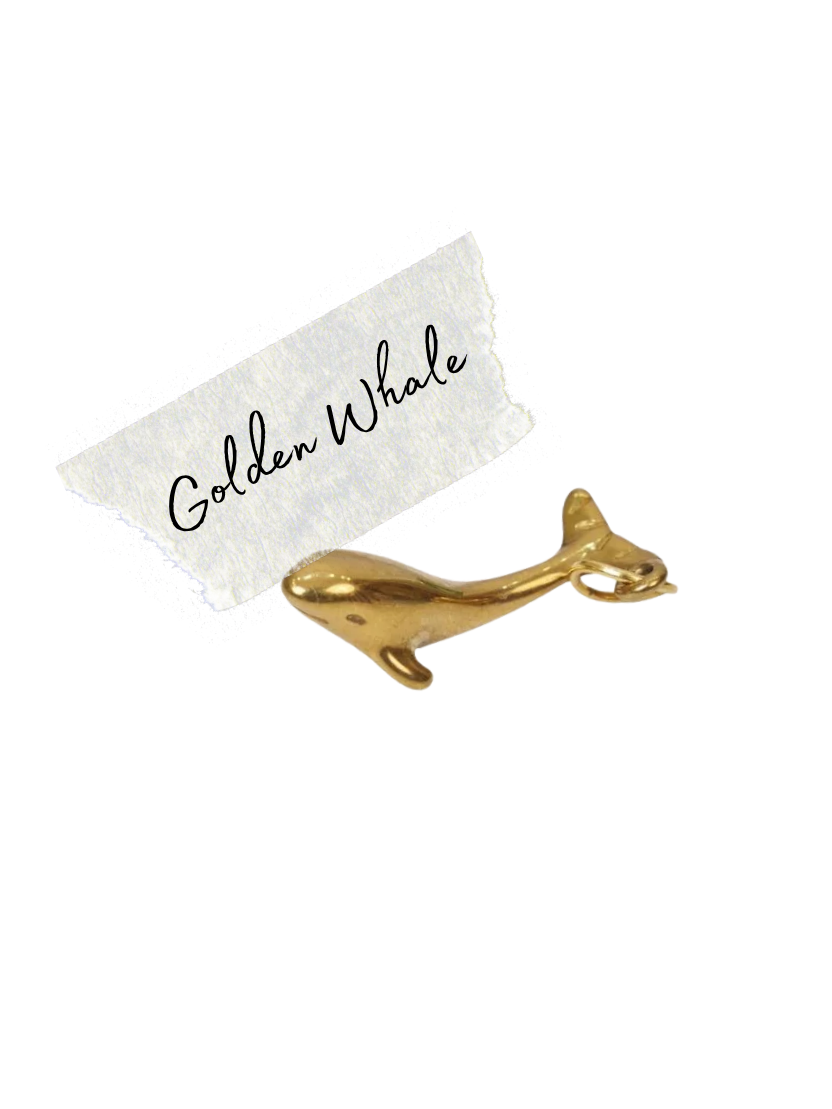 Golden Whale Charm