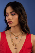 Two-Tone Crystal Link Necklace