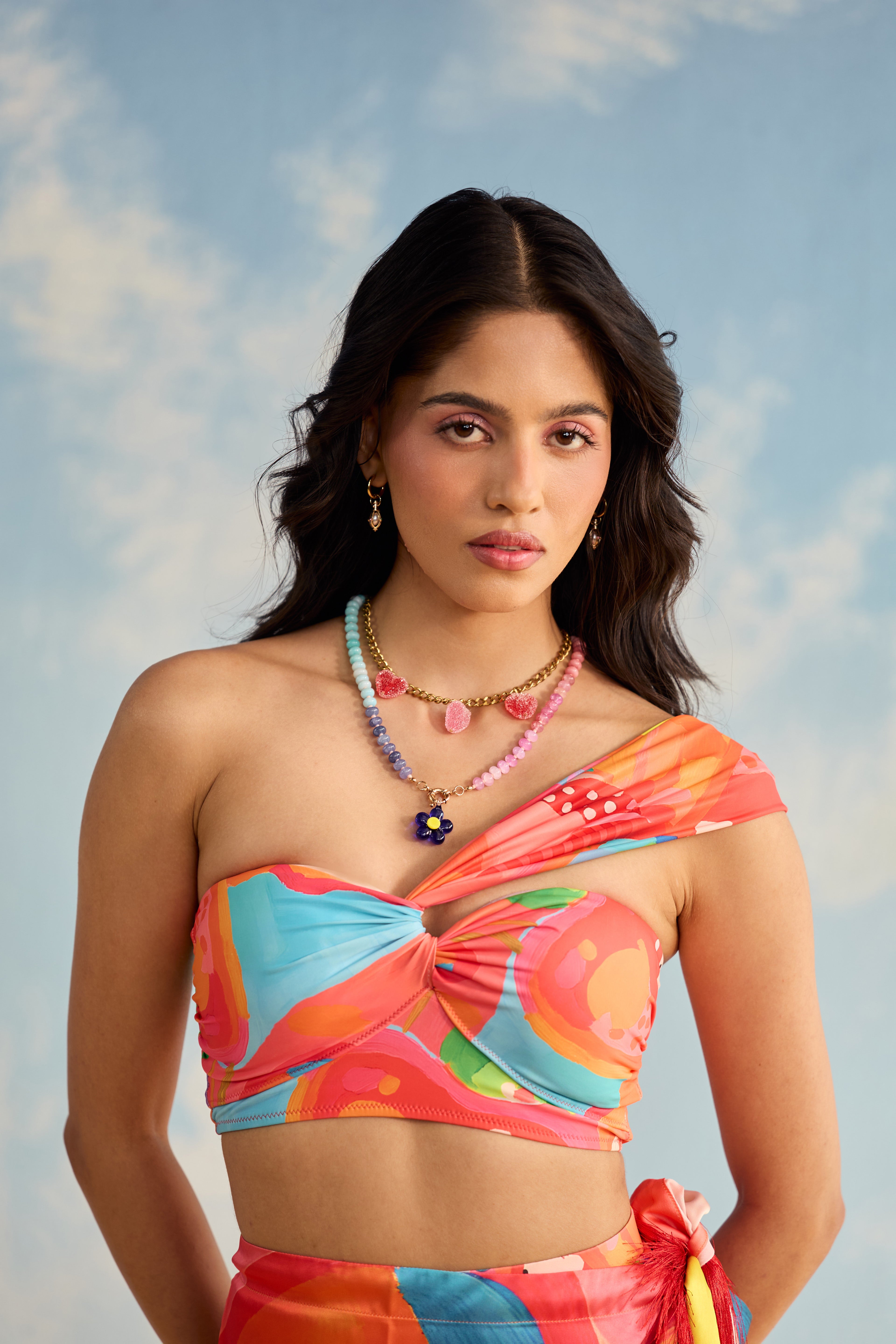 Rainbow Crystal Bead Necklace
