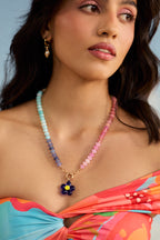 Rainbow Crystal Bead Necklace