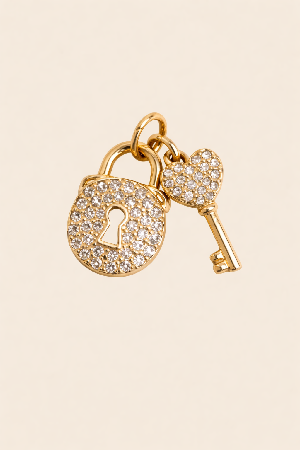 Heart & Key Lock Charm