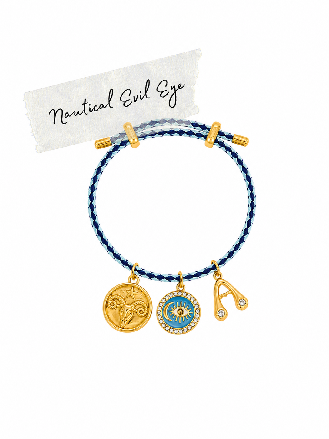 Nautical Evil Eye Cord Bracelet