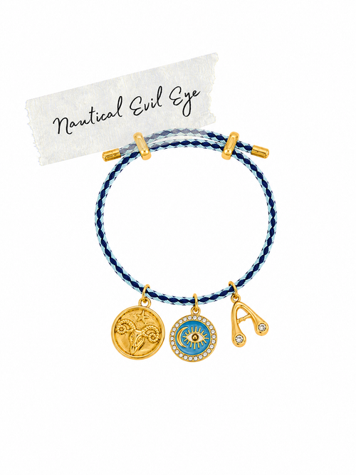 Nautical Evil Eye Cord Bracele