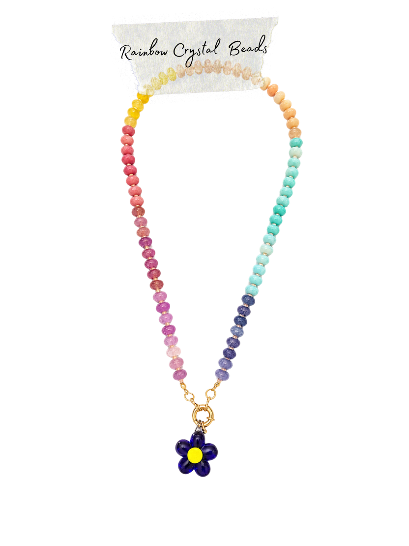 Rainbow Crystal Bead Necklace