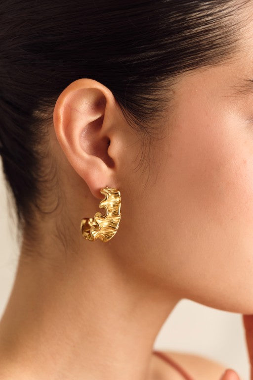 Sculptura Hoops in Gold