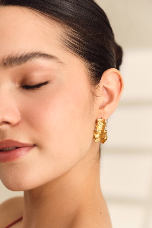 Sculptura Hoops in Gold