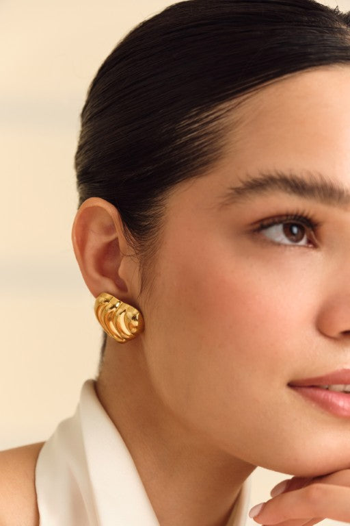 Heart Ripple Studs