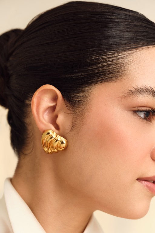 Heart Ripple Studs