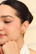 Belle Bow Studs in Gold