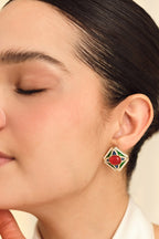 Crimson Gem Studs