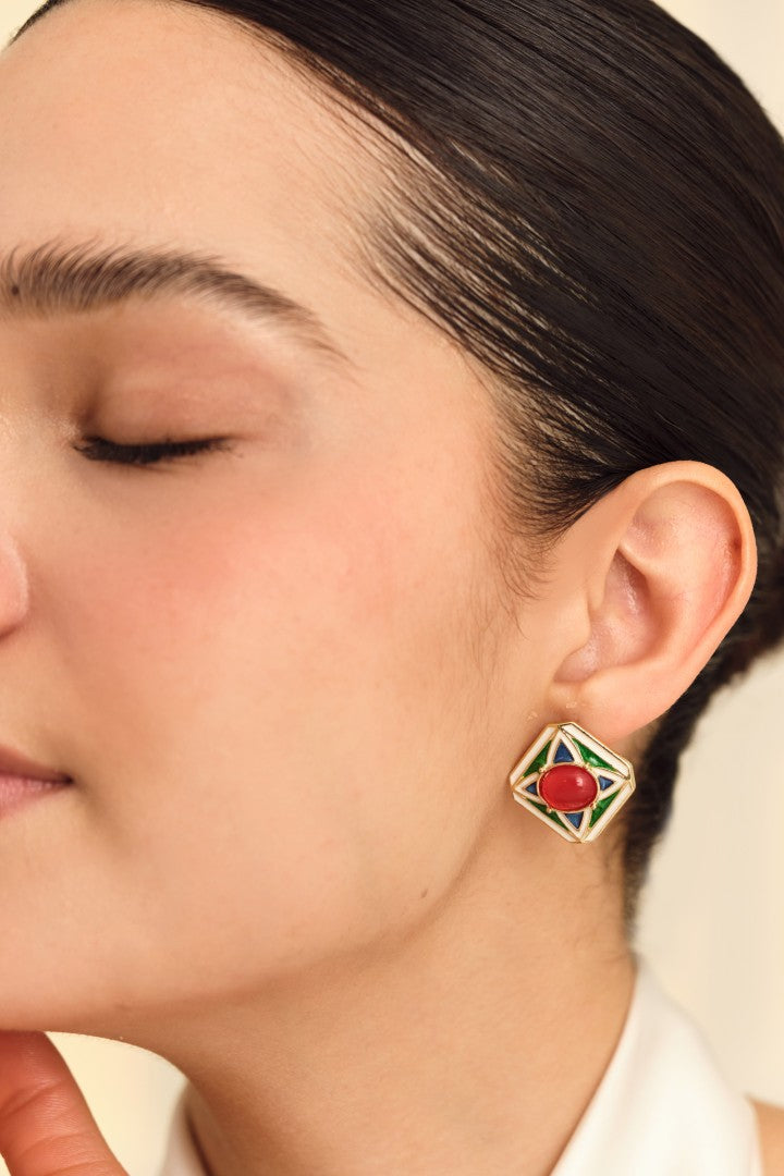 Crimson Gem Studs