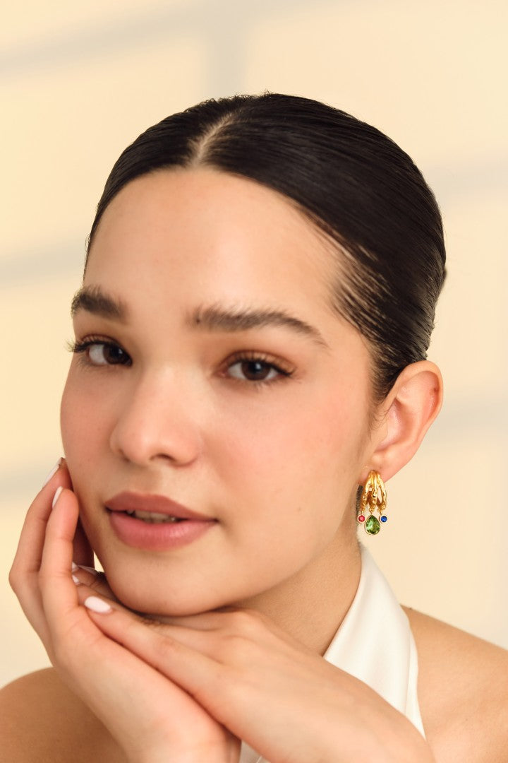 Celeste Gem Hoops