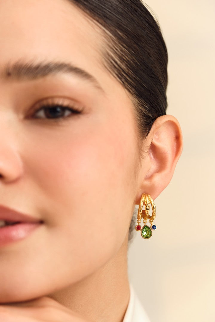 Celeste Gem Hoops