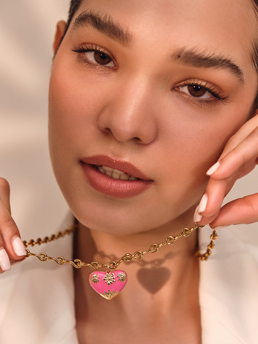 Blooming Heart Charm