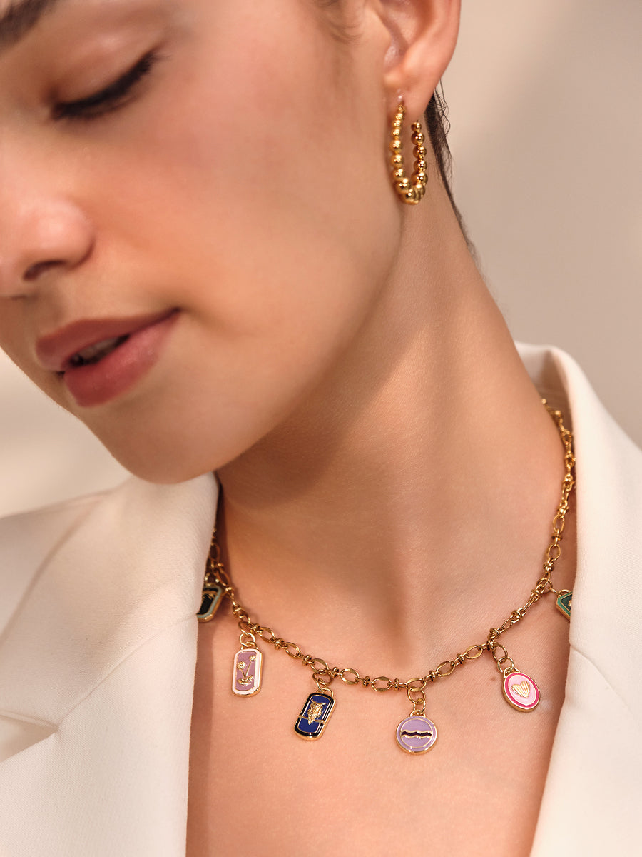 Enamel Charm Medley Necklace