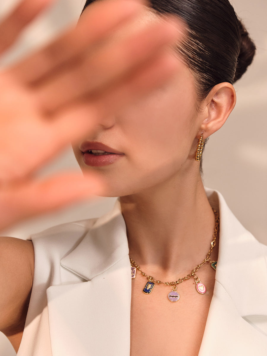 Enamel Charm Medley Necklace