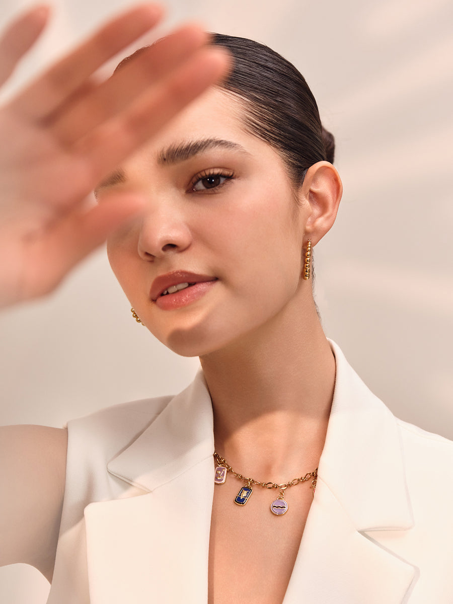 Enamel Charm Medley Necklace