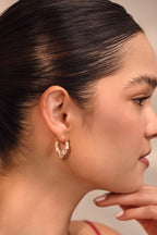 Ivory Sculpt Hoops