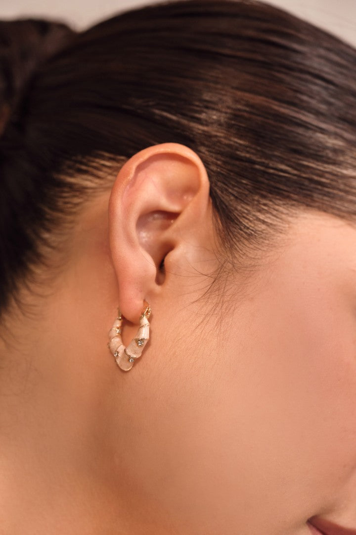 Ivory Sculpt Hoops
