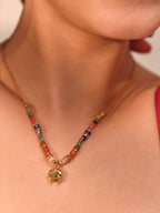 Elephant Charm Beaded Necklace