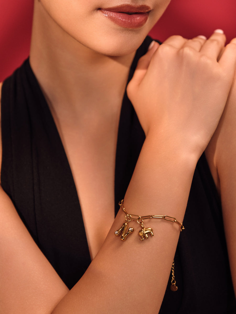 Golden Safari Charm Bracelet