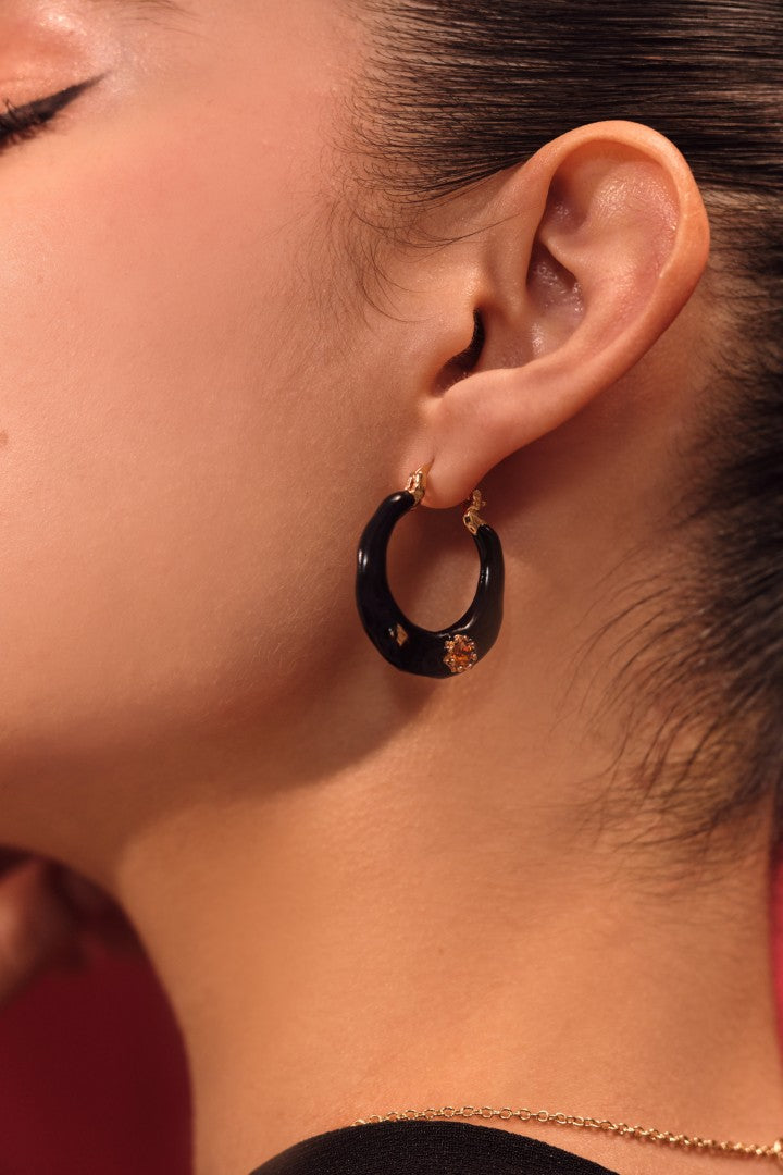 Crimson Bloom Hoops