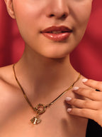 Golden Charm Loop Necklace