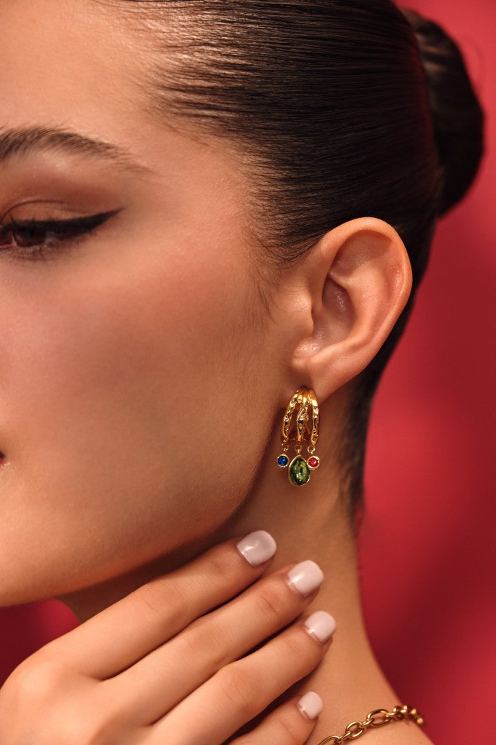Celeste Gem Hoops
