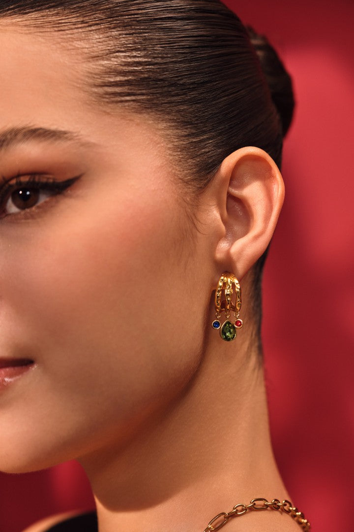 Celeste Gem Hoops