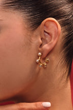 Cascade Pearl Hoops