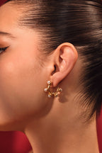 Cascade Pearl Hoops